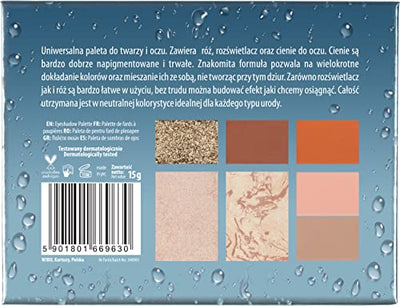 Wet Nude Eyeshadow Palette with Blush and Highlighter