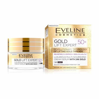 Gold Lift Expert Luxurious Multi-Nourishing Cream Serum with 24k Gold 50+