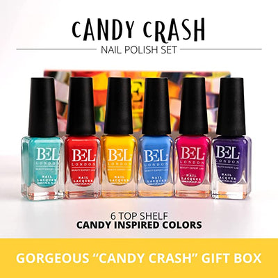 BEL London Candy Crash Nail Set - 6 Pack NaIL Lacquers Set