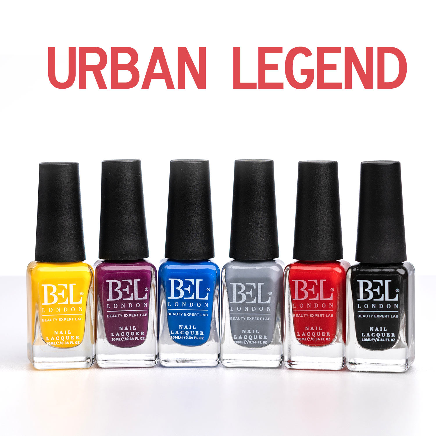 BEL London Urban Legend  Nail Set - 6 Pack Nail Lacquers Set