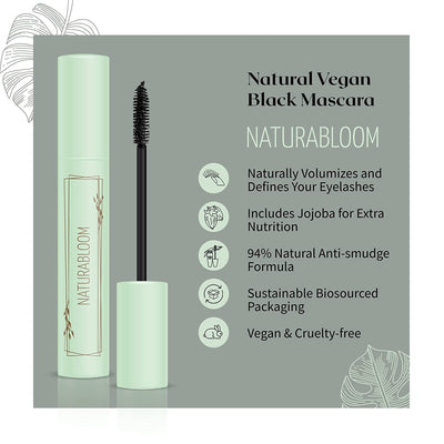NATURABLOOM -Natural Vegan Black Mascara With Jojoba